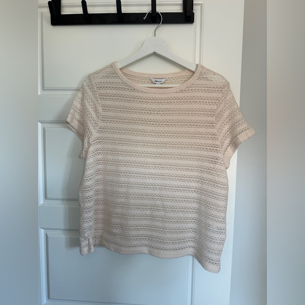 Reitmans Beige Textured Knit Top
